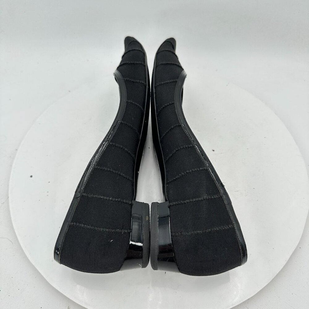 Salvatore Ferragamo Women Size 8D Black Leather Pointed Toe Slip On Flat Shoes - Picture 6 of 11